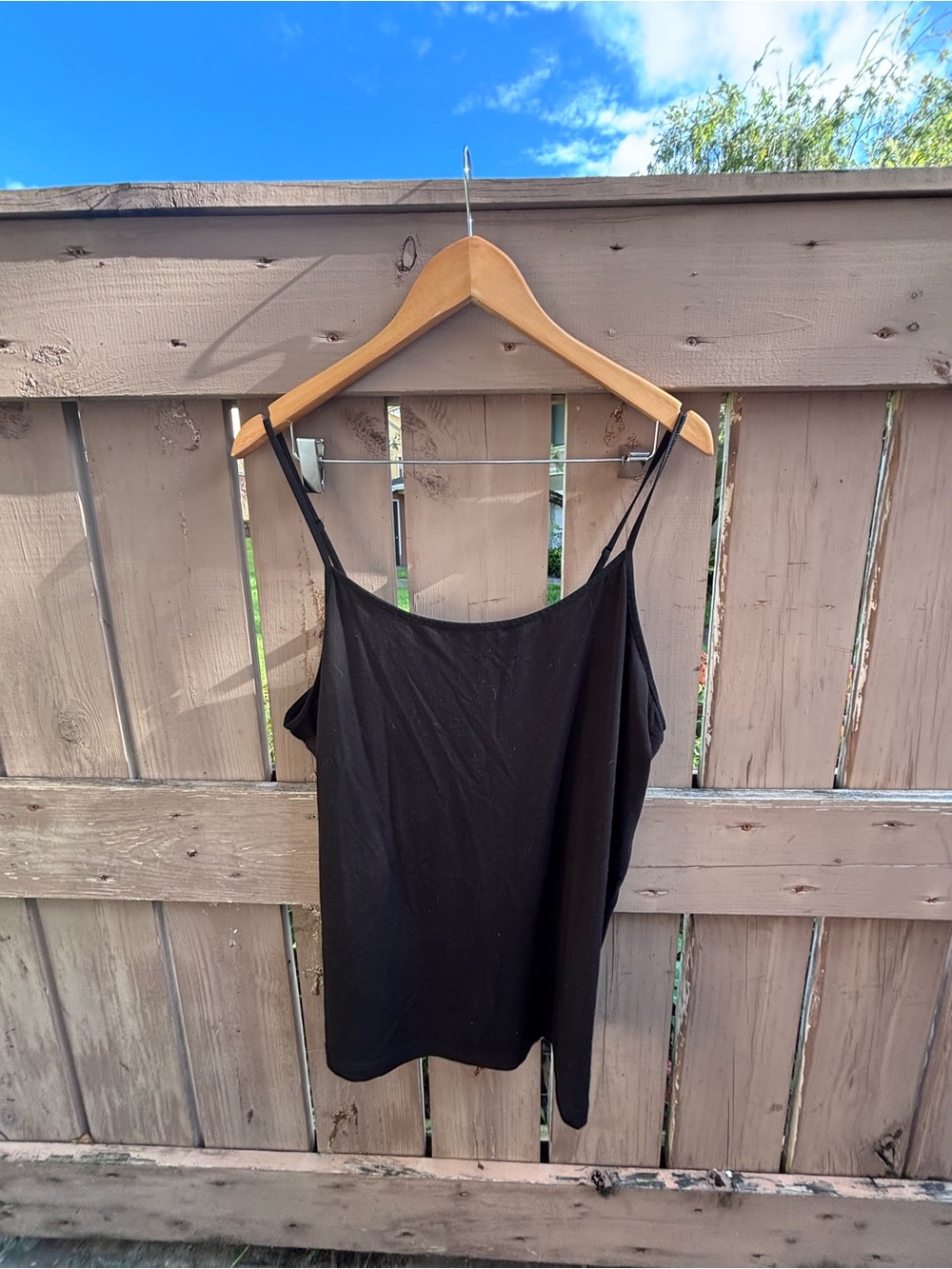 Time and Tru Black Spaghetti Strap Camisole